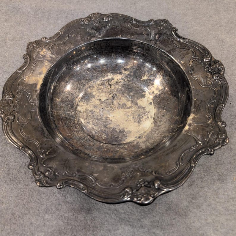 Gorham Silver Original Vintage Silverplate Chantilly Pattern Scalloped Bowl image 1