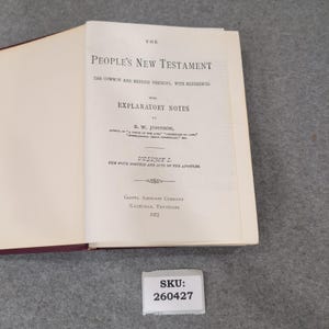 Nowy Testament Ludów z notatkami B.W. Johnson Tom I 1972 Oprawa twarda Bordowy zdjęcie 4