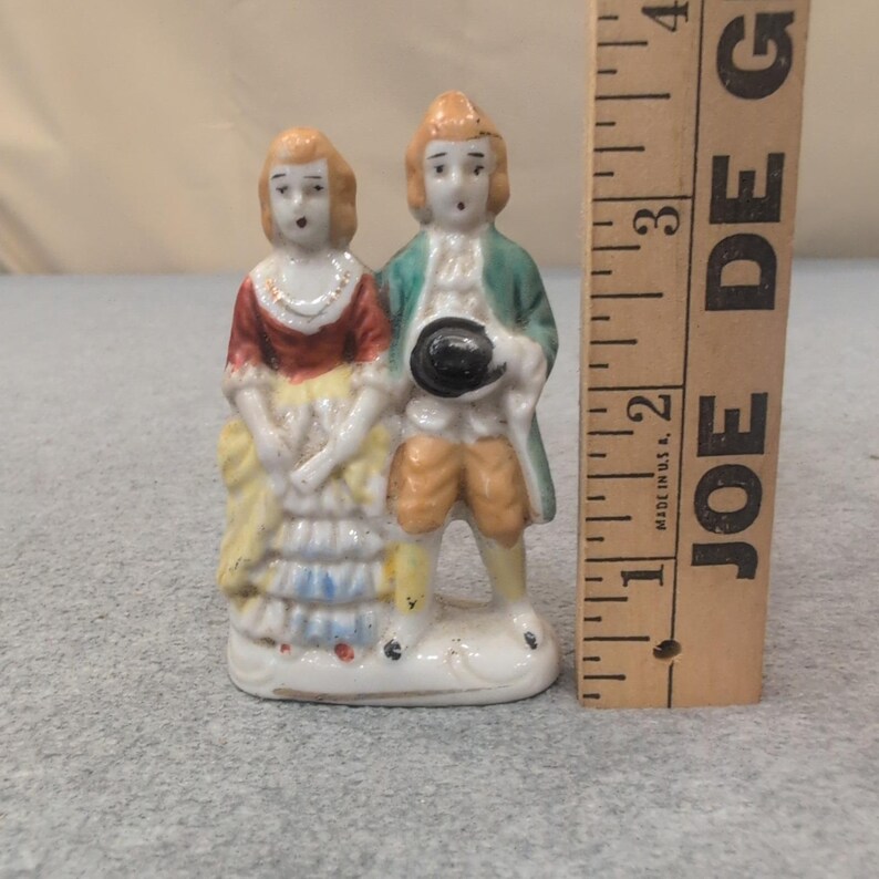 Vintage Porcelain Colonial Couple Figurine Made in Japan Hand Painted image 5