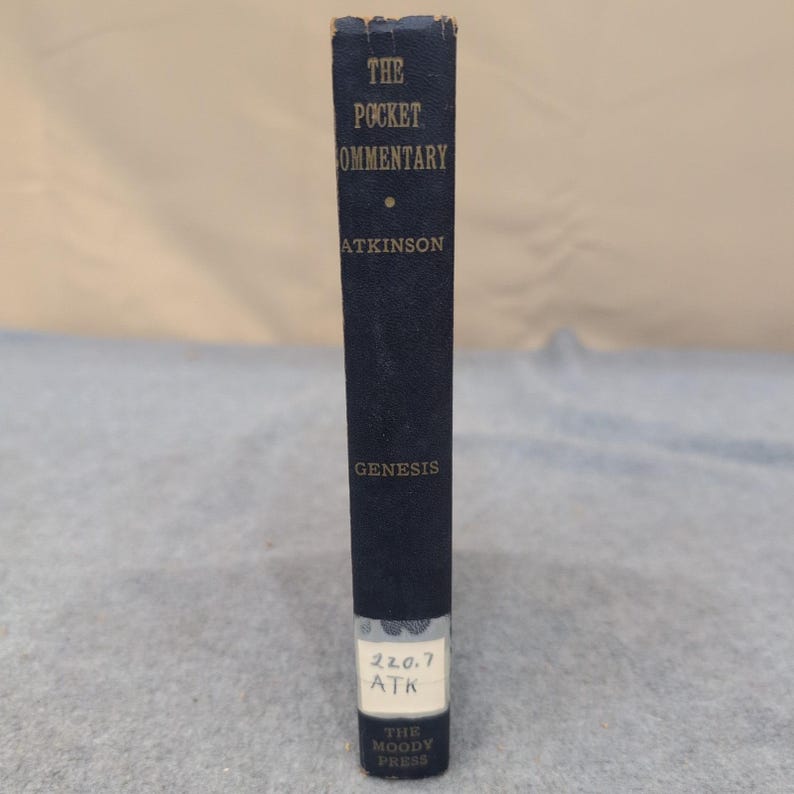 The Pocket Commentary Genesis Basil Atkinson Moody Press 1957 Hardcover Vintage image 1