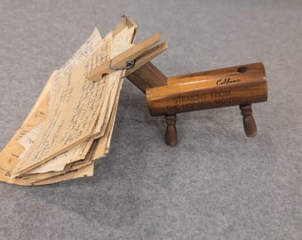 Vintage Wooden Horse Note Holder Straight From The Horses Mouth California Desk