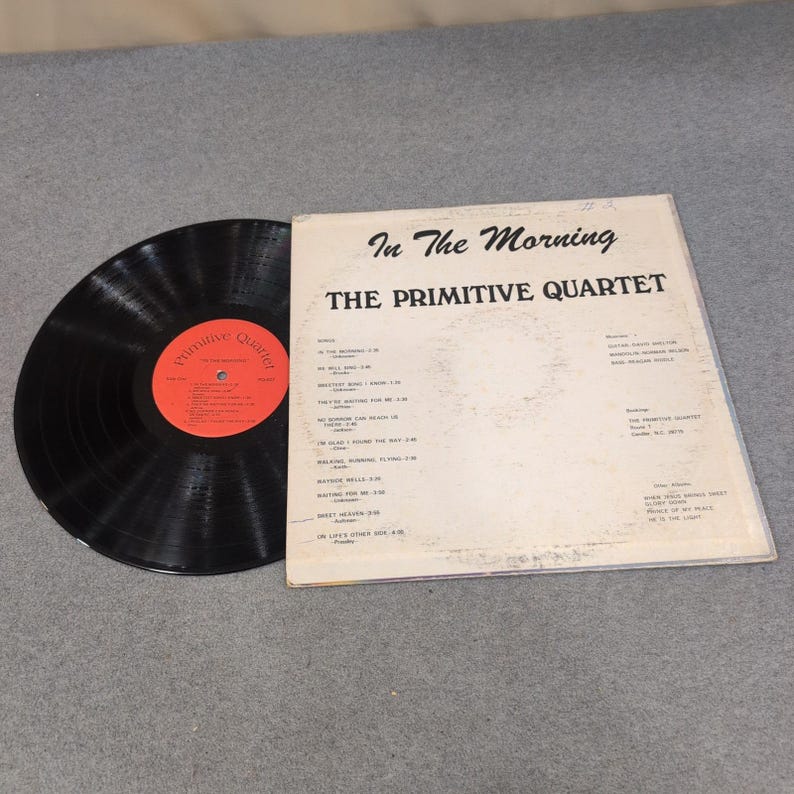 The Primitive Quartet In The Morning Bluegrass Gospel Vinyl LP PQ-427 Record image 2