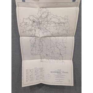 1975 Montgomery County Alabama Highway Map VTG Road Travel Cartography 28" x 18" image 1
