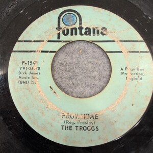 The Troggs Wild Thing From Home 45 RPM 7 Vinyl Single Fontana F-1548 1966 image 2