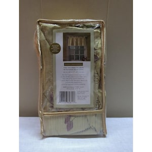 Springmaid Luxury Valance - Garden Embroidery 50" × 18" Knife Pleat Edge NOS image 1