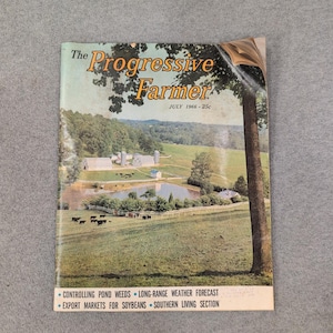 The Progressive Farmer July 1966 Vintage Agriculture Magazine Southern Living image 1