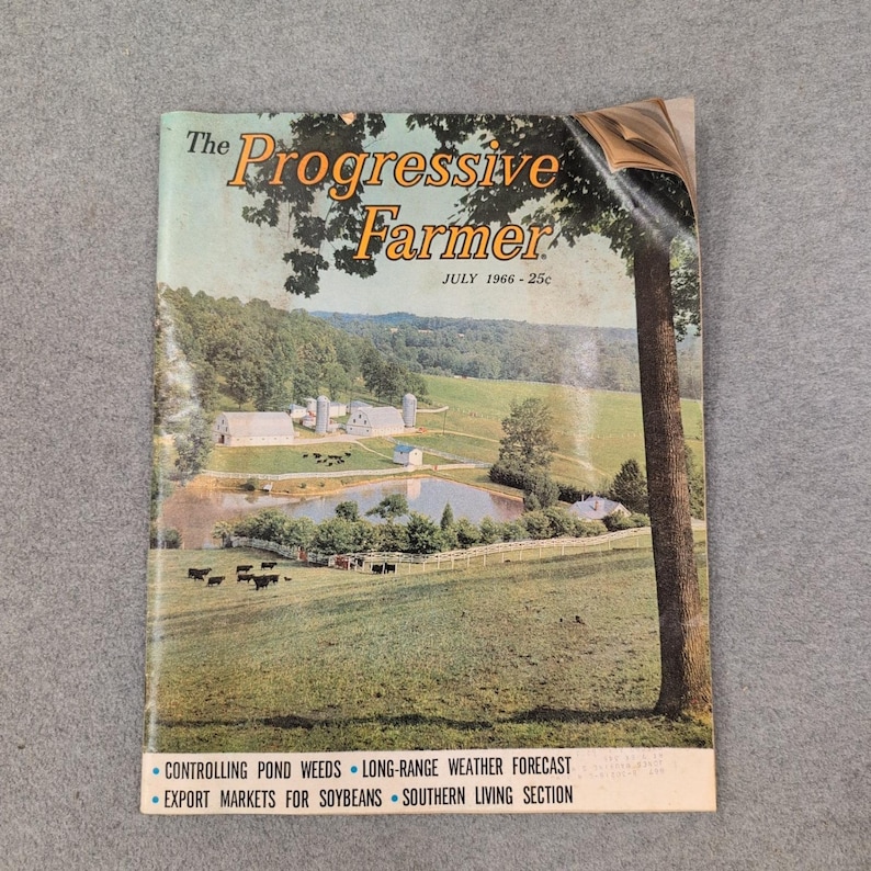The Progressive Farmer July 1966 Vintage Agriculture Magazine Southern Living image 1