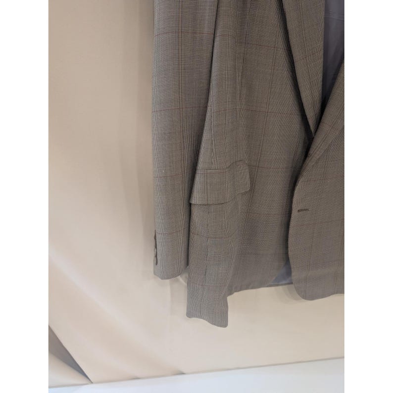 Nick Hilton Collection Mens Plaid Blazer Gray Mark Shale Sport Coat 48 L image 4