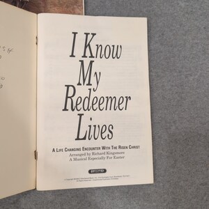 I Know My Redeemer Lives Easter Musical SATB Richard Kingsmore Lot of 3 BK-3118 image 2