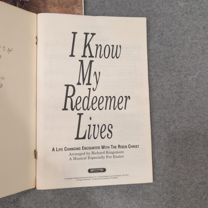 I Know My Redeemer Lives Easter Musical SATB Richard Kingsmore Lot of 3 BK-3118 image 2