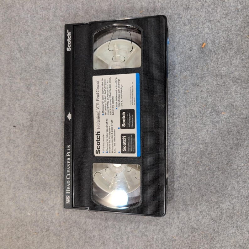 Scotch Professional VCR Head Cleaner VHS Maintenance Tape AV-105 3M Vintage Tech image 3