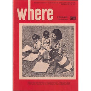 Vintage Where Magazine Miami Beach, 16. Juli 1977, Reiseführer, 3M-Publikation, sehr guter Zustand Bild 1