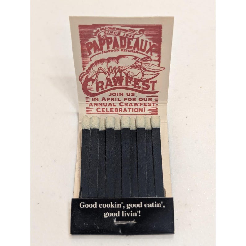 Pappadeaux Seafood Kitchen Restaurant Streichholzbrief Classic Collectible Souvenir Bild 3