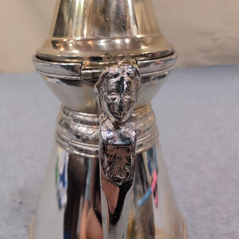 Antique Rogers Smith & Co Silver Plate Syrup Pitcher Figural 187 Meriden CT 1873 image 3