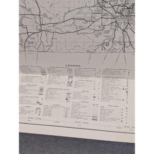 Vintage 1982 Talladega County Alabama General Highway Map 26" x 18" Sylacauga image 3