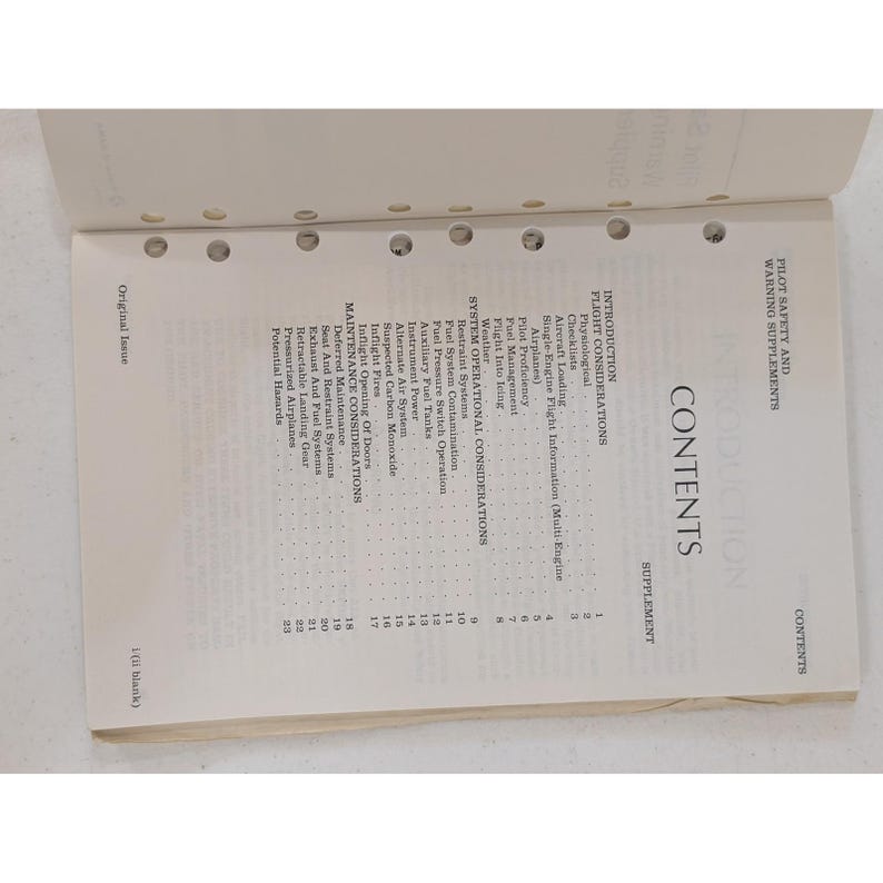 Cessna Pilot Safety and Warning Supplements Manual 1985 Aviation Book image 3
