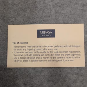 Mikasa Oenology Specific Carafe Set of 2 Wine Decanter Glass D2197 New In Box image 6