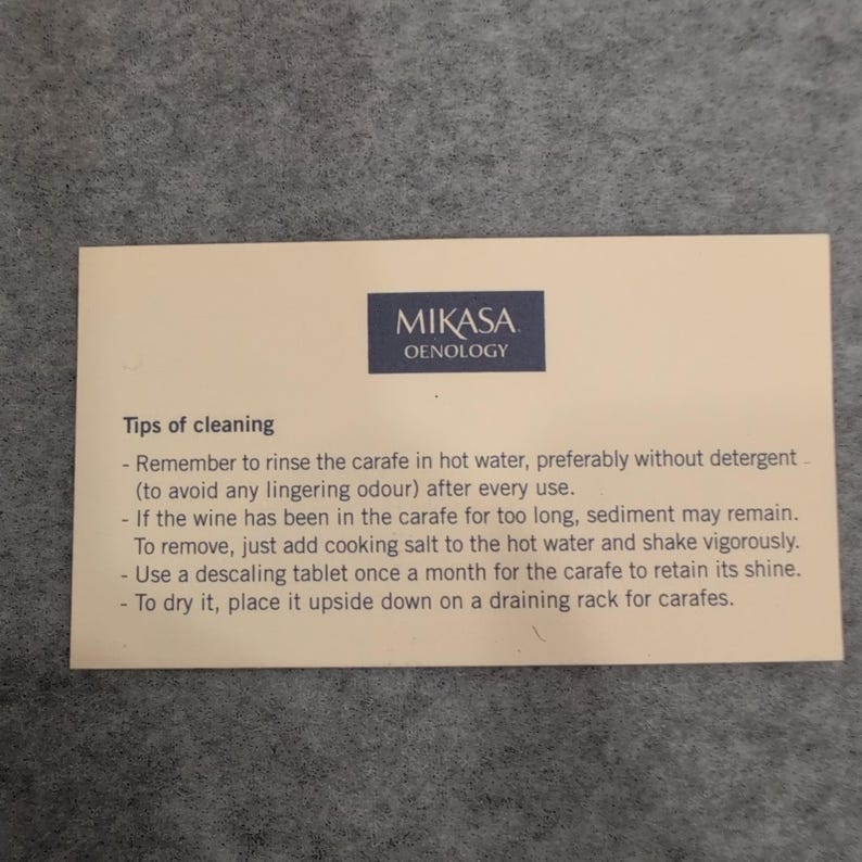 Mikasa Oenology Specific Carafe Set of 2 Wine Decanter Glass D2197 New In Box image 6