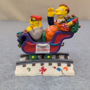 The Simpsons Christmas Express Mayor Quimby Vote Quimby Sleigh Figurine 2004 image 1