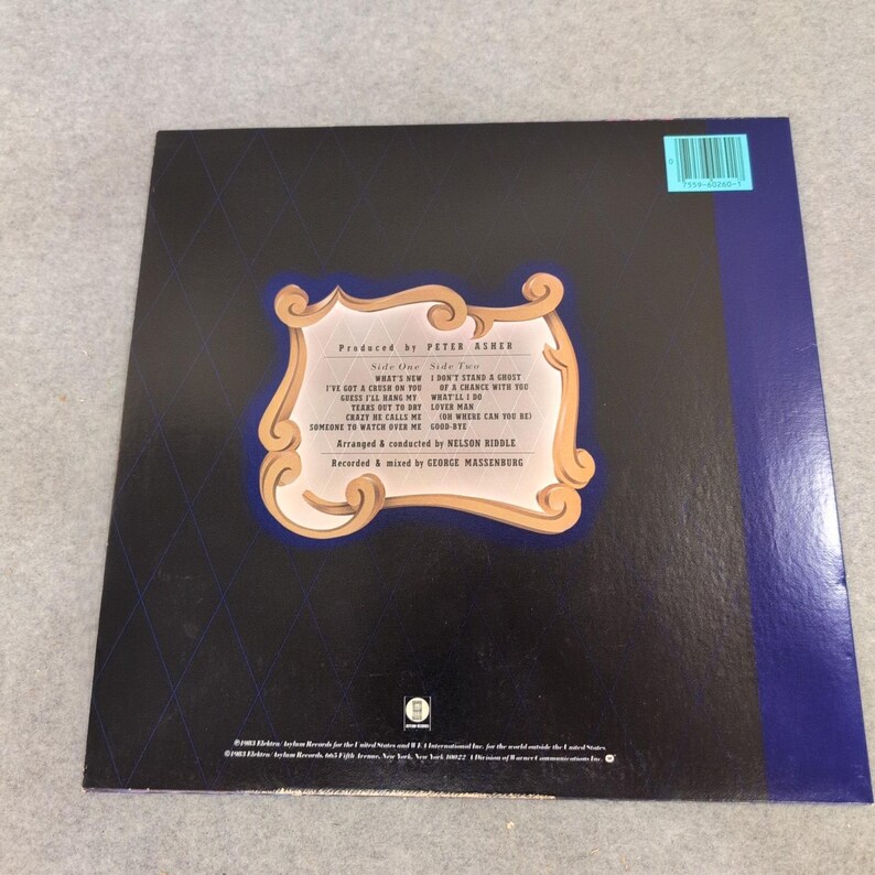 Linda Ronstadt What's New Vinyl LP Nelson Riddle Orchestra 1983 Elektra 60260-1 image 2