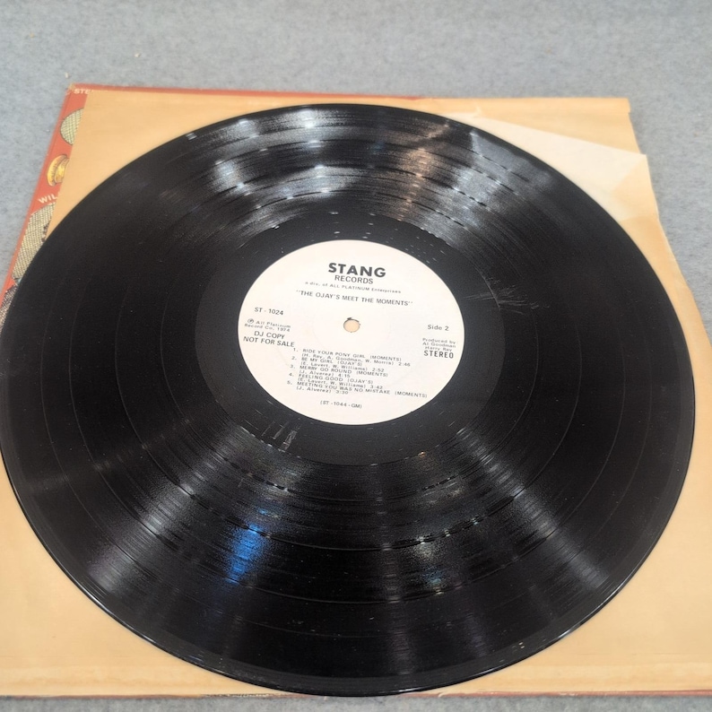 The O'Jays Meet The Moments LP Stang ST-1024 DJ Copy Promo White Label 1974 image 5