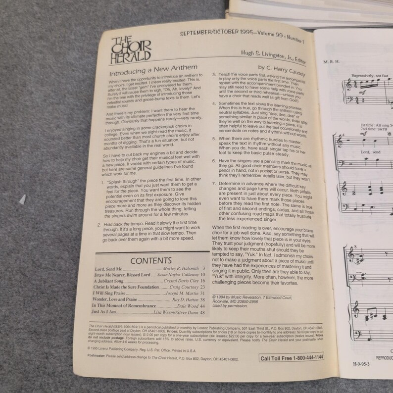 The Choir Herald September October 1995 Church Music Magazine Lot of 9 image 2
