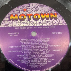 The Good Girls All For Your Love Vinilo LP Motown 1989 MOT-6278 New Jack Swing imagen 6