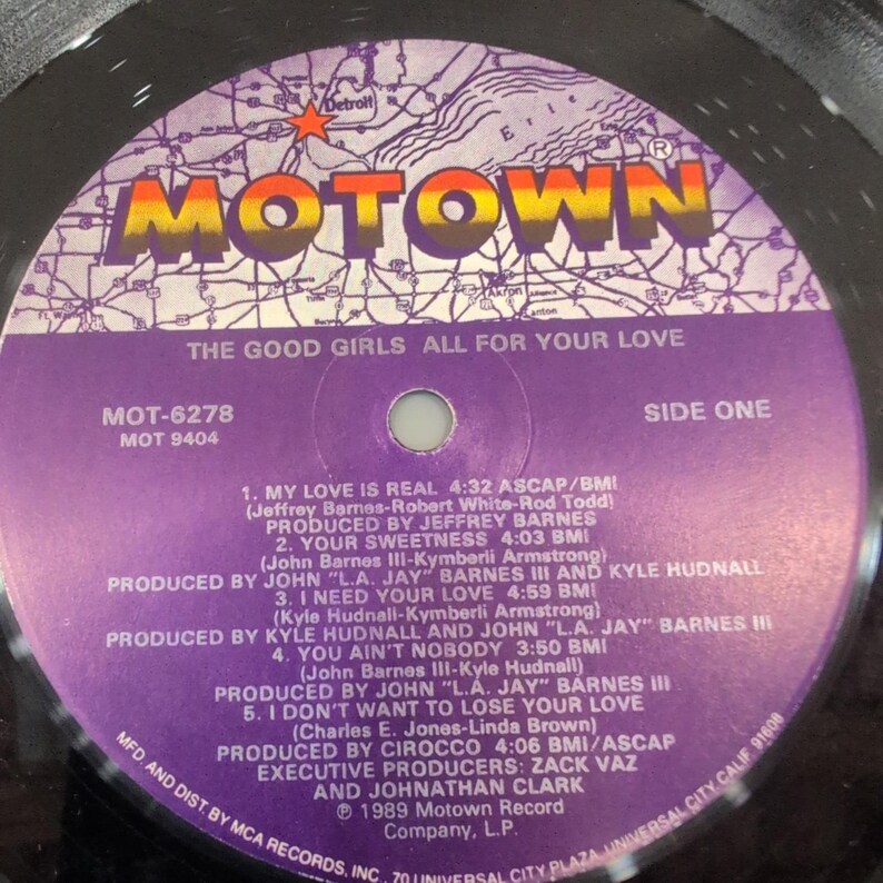 The Good Girls All For Your Love Vinilo LP Motown 1989 MOT-6278 New Jack Swing imagen 6