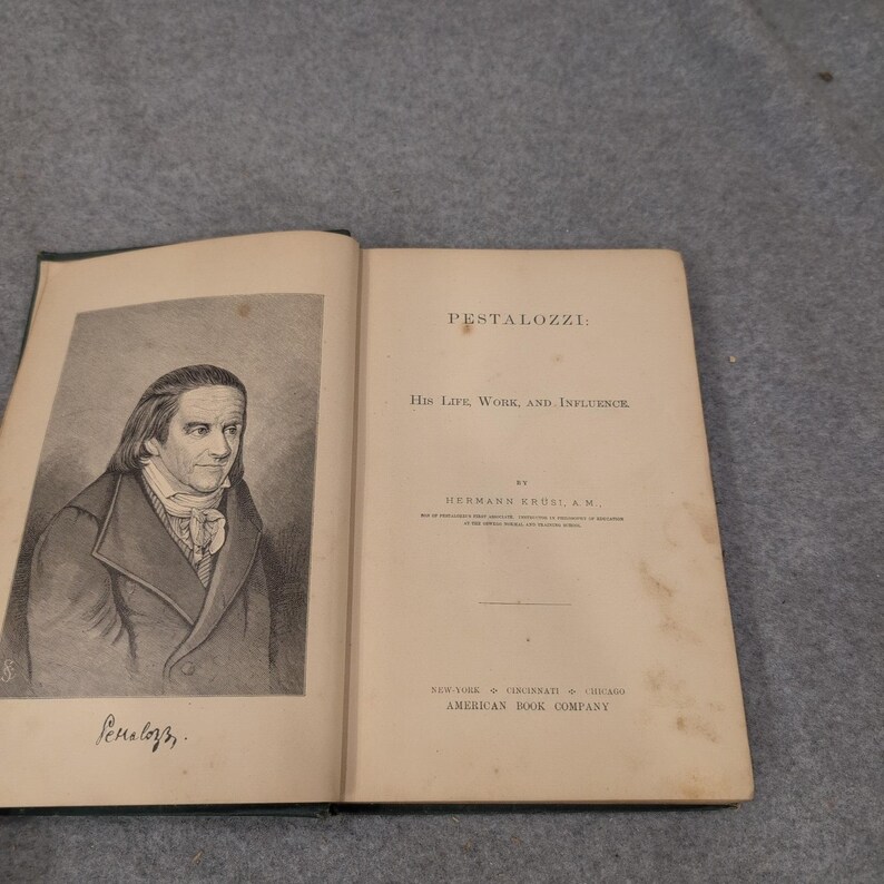 Pestalozzi : Sa vie, son œuvre et son influence. Hermann Krüsi, 1875. Livre ancien relié. image 4