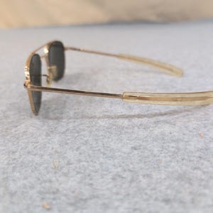 General Optical Aviator Sunglasses Gold Tone Frame Dark Gray Lens Pilot Style image 4