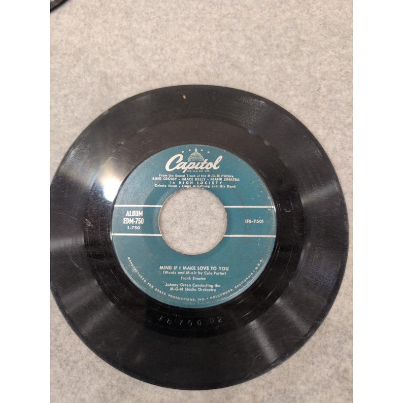 Frank Sinatra High Society Obertura ¿Te importa si te hago el amor? 45 RPM EDM-750 imagen 3