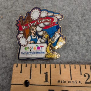 Disney Epcot Food & Wine Festival 2003 Belle Lumiere Pin Limited Edition 3500 image 2
