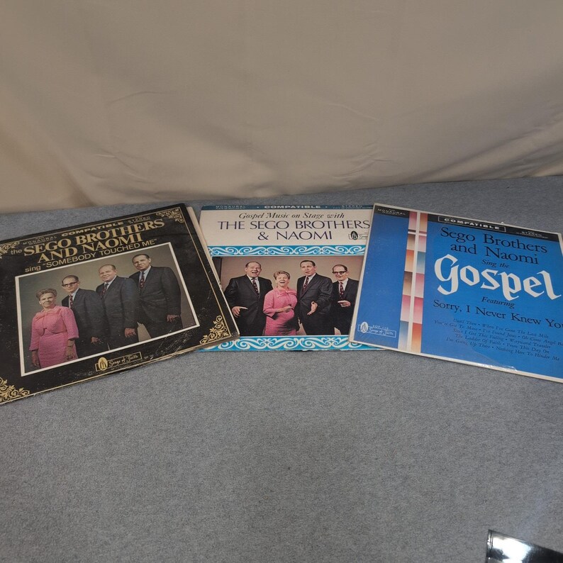 The Sego Brothers and Naomi Gospel Vinyl Record Lot of 3 Somebody Touched Me LPs image 1