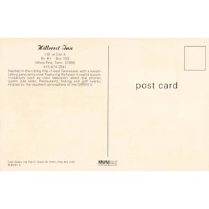 Hillcrest Inn White Pine Tennessee TN Chrome Postcard Multi-View Motel MWM image 2
