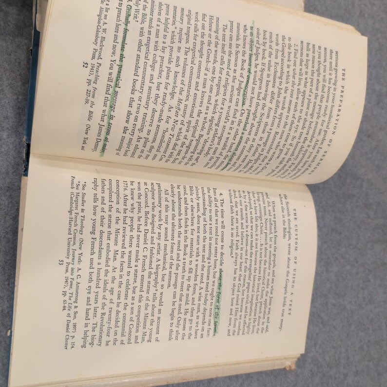 La preparación de sermones, Andrew W. Blackwood, 1948, tapa dura, Abingdon Press imagen 7