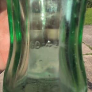 Vtg Coca-Cola Etowah Tenn 1960 Hobbleskirt 6.5 oz Green Glass Coke Bottle image 3