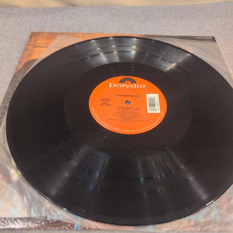Waterfront Cry 12 Inch Vinyl Single Polydor 889 251-1 1989 Pop 33 RPM Extended image 5