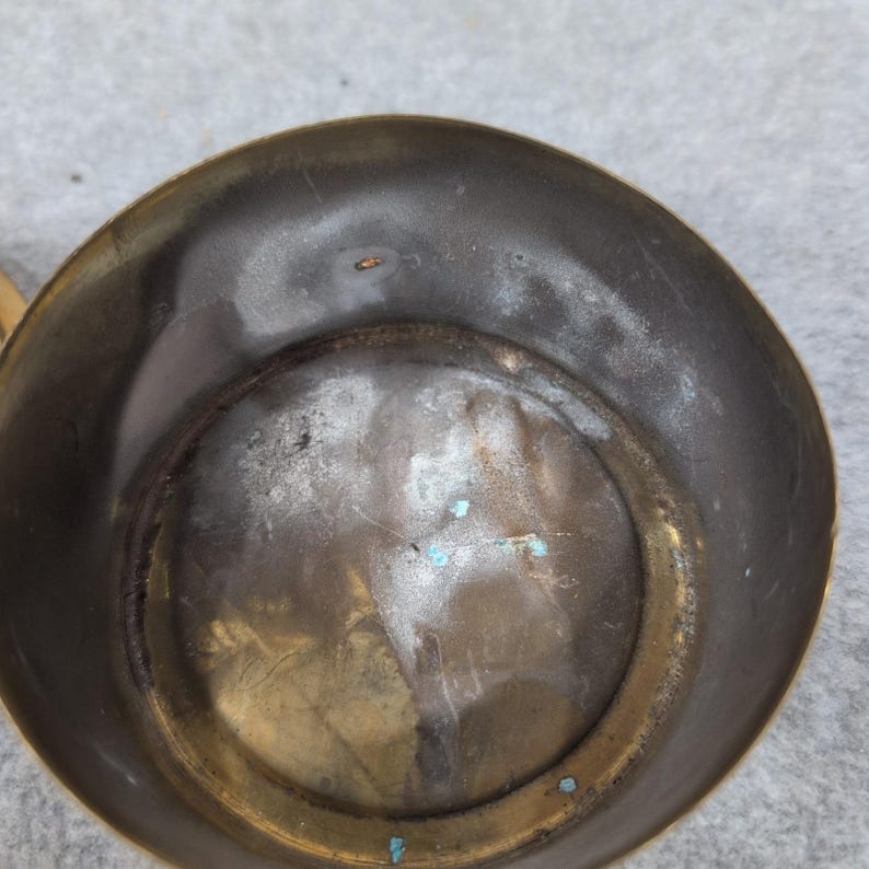 Vintage Brass Trinket Box Decorative Enamel Floral Bow Lid image 3