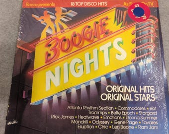 Boogie Nights 18 Top Disco Hits Ronco R-2240 Vinyl LP 1978 Donna Summer Chic