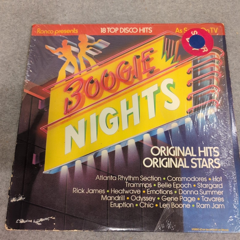 Boogie Nights 18 Top Disco Hits Ronco R-2240 Vinile LP 1978 Donna Summer Chic immagine 1