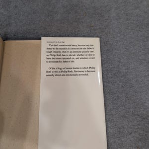 Patrimony A True Story Philip Roth First Edition Hardcover Memoir 1991 image 3
