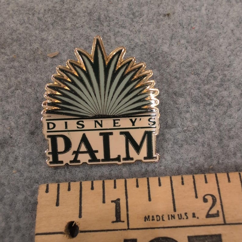 Walt Disney World Disney's Palm Golf Course Enamel Pin Gold Tone Mickey Back image 2