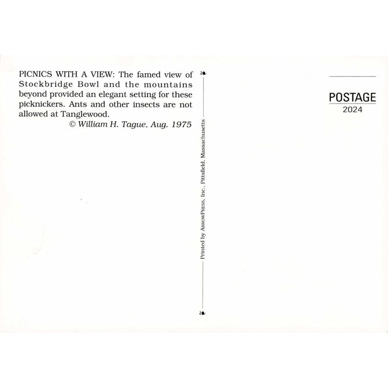 William H Tague, juego de 15 postales, Berkshires, Tanglewood, Leonard Bernstein, Naturaleza imagen 14