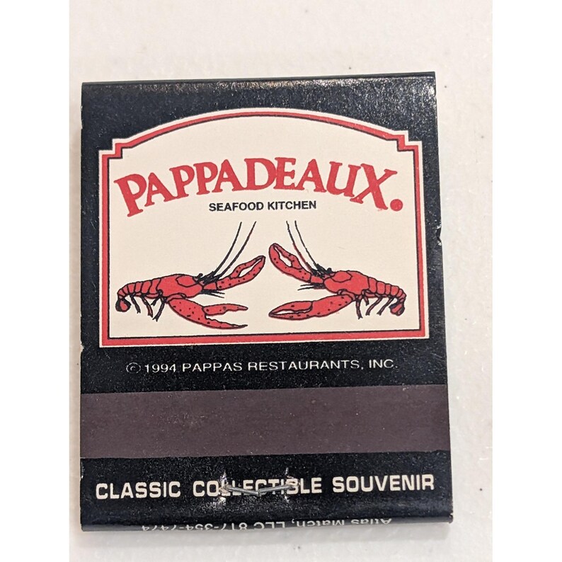 Pappadeaux Seafood Kitchen Restaurant Streichholzbrief Classic Collectible Souvenir Bild 2