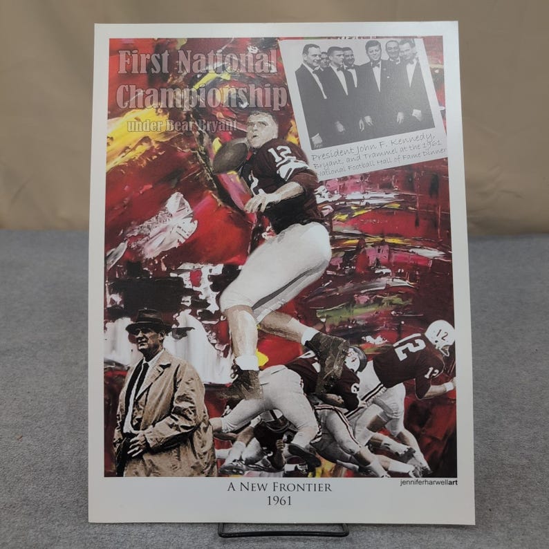 Jennifer Harwell Art History of Alabama Crimson Tide - Juego de 13 impresiones de fútbol imagen 13