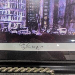 Ken Moriarty Signed Chicago Cityscape Limited Edition Print #2001 Framed Art image 3