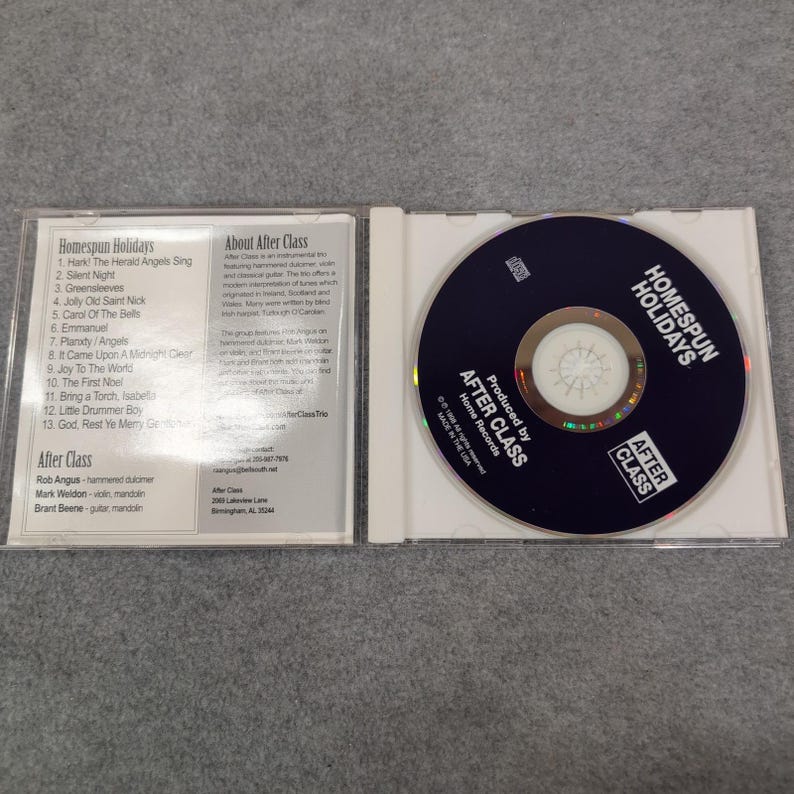 After Class Homespun Holidays CD strumentale per chitarra e dulcimer martellato 1998 immagine 3