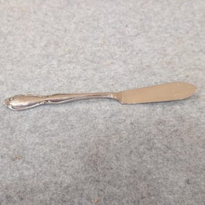 Oneida Stainless Steel Flat Handle Butter Spreader Scroll Pattern Flatware image 1