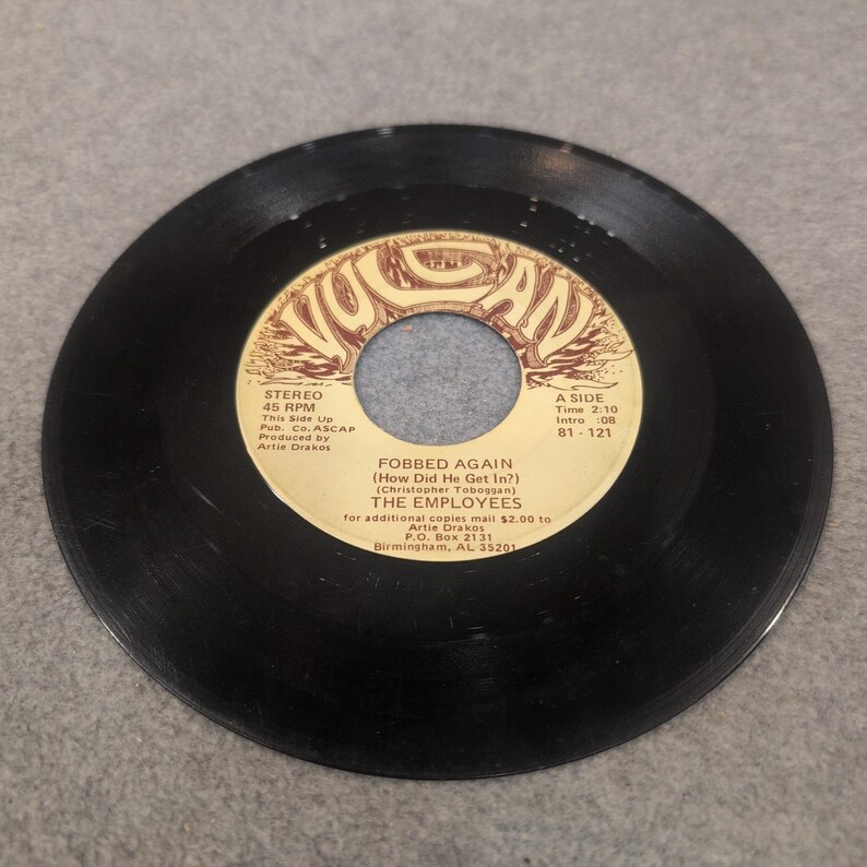 Los empleados engañados de nuevo El ajetreo de Atlanta Vulcan 81-121 Disco de vinilo de 45 RPM imagen 3