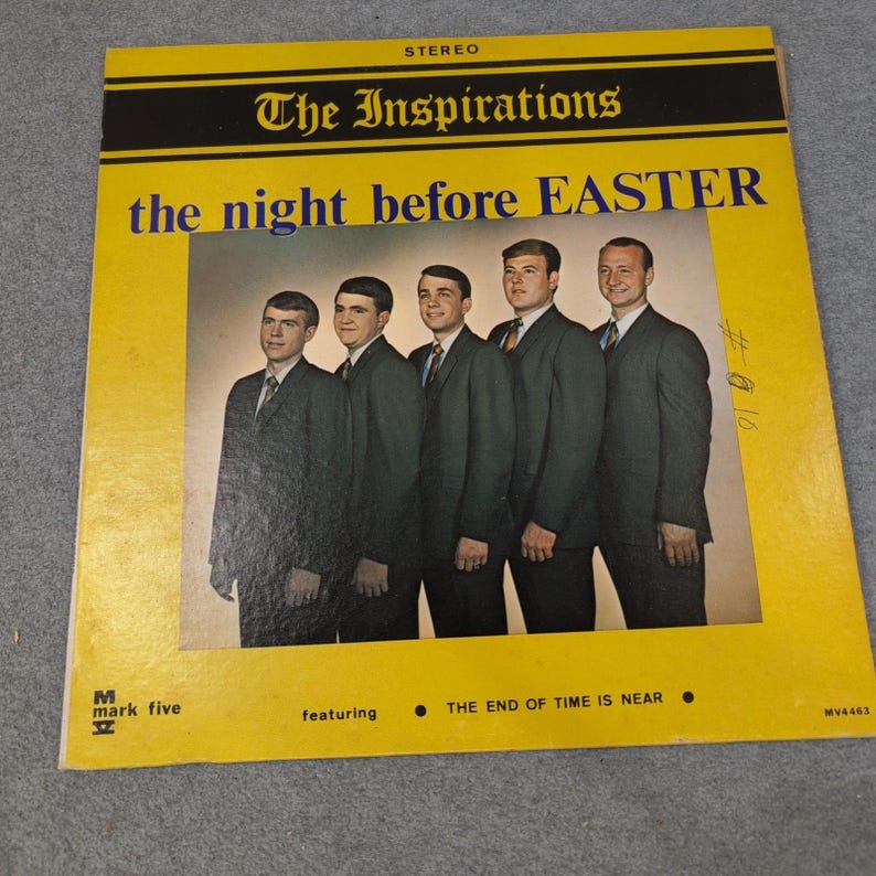The Inspirations Night Before Easter Vinyl LP Mark Five MV4463 Gospel image 1